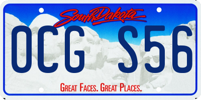 SD license plate 0CGS56