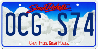 SD license plate 0CGS74