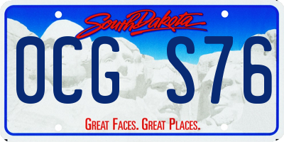 SD license plate 0CGS76