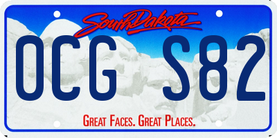 SD license plate 0CGS82