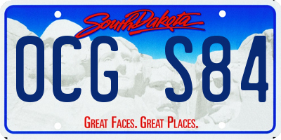 SD license plate 0CGS84