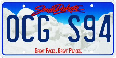 SD license plate 0CGS94