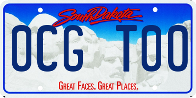 SD license plate 0CGT00