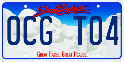 SD license plate 0CGT04