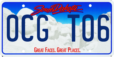 SD license plate 0CGT06