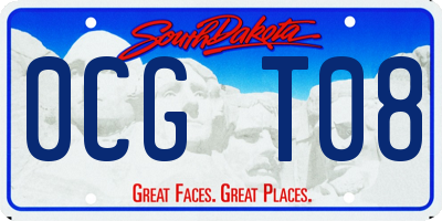 SD license plate 0CGT08