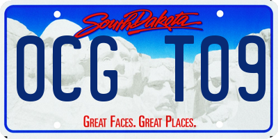 SD license plate 0CGT09