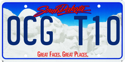 SD license plate 0CGT10