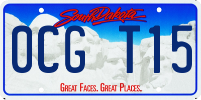 SD license plate 0CGT15
