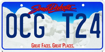 SD license plate 0CGT24