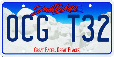 SD license plate 0CGT32
