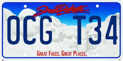 SD license plate 0CGT34