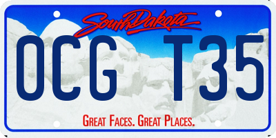 SD license plate 0CGT35
