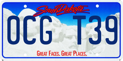 SD license plate 0CGT39