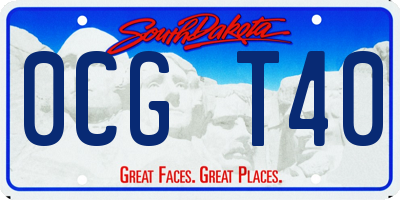 SD license plate 0CGT40