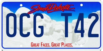 SD license plate 0CGT42