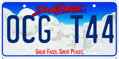 SD license plate 0CGT44