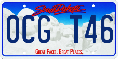 SD license plate 0CGT46