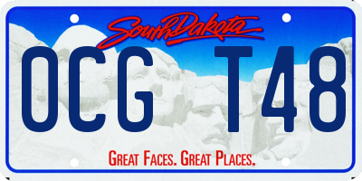 SD license plate 0CGT48