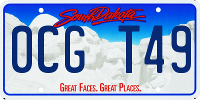 SD license plate 0CGT49