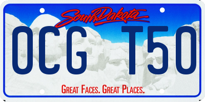 SD license plate 0CGT50