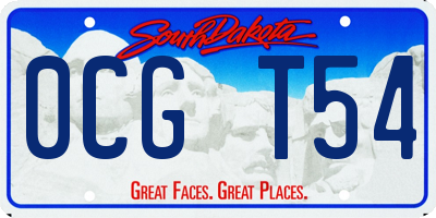 SD license plate 0CGT54