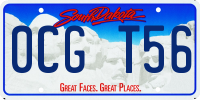 SD license plate 0CGT56