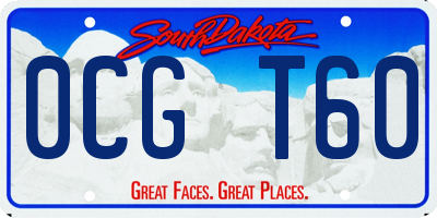 SD license plate 0CGT60