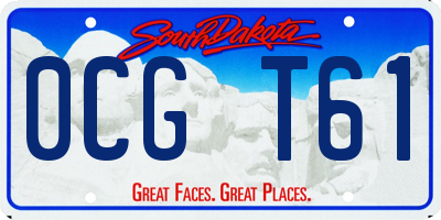 SD license plate 0CGT61