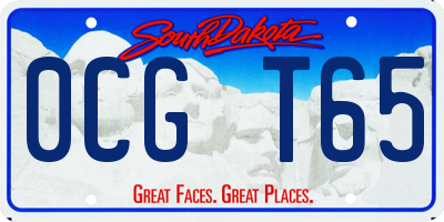 SD license plate 0CGT65