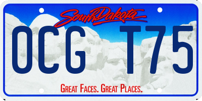 SD license plate 0CGT75