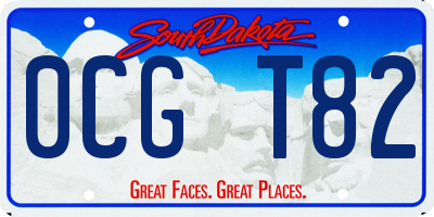 SD license plate 0CGT82