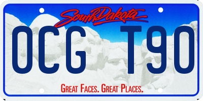 SD license plate 0CGT90