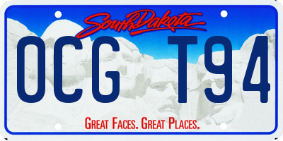 SD license plate 0CGT94