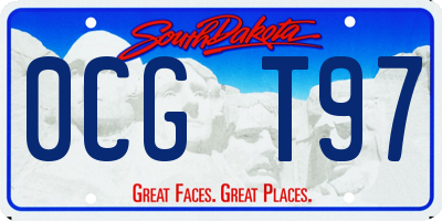 SD license plate 0CGT97