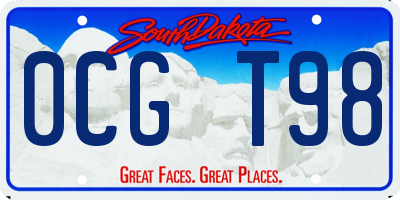 SD license plate 0CGT98