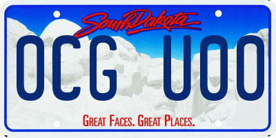 SD license plate 0CGU00