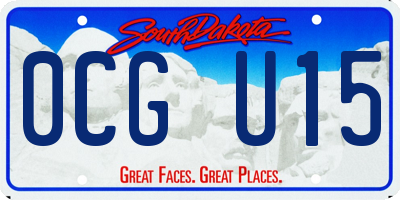 SD license plate 0CGU15