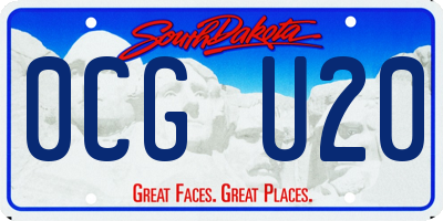 SD license plate 0CGU20