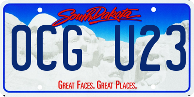 SD license plate 0CGU23
