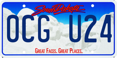 SD license plate 0CGU24