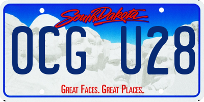 SD license plate 0CGU28