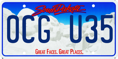 SD license plate 0CGU35