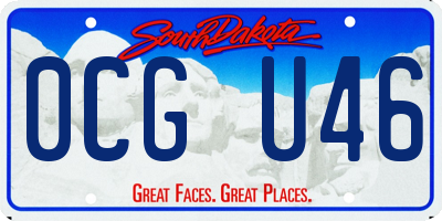 SD license plate 0CGU46