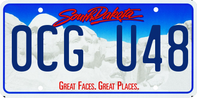 SD license plate 0CGU48