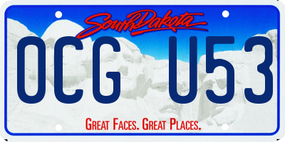 SD license plate 0CGU53