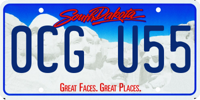 SD license plate 0CGU55