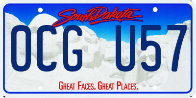 SD license plate 0CGU57