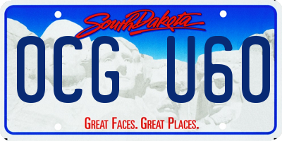 SD license plate 0CGU60
