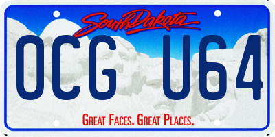 SD license plate 0CGU64